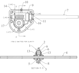 Auger Gearbox Assembly Diagram and Parts List for 2X24-INCH (31AM6BVRB10)(2023) Cub Cadet Snow Blower
